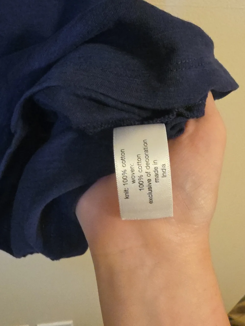 Lane Bryant Navy and White Lace Sleeve V Neck Blouse. In EUC - Picture 5 of 5